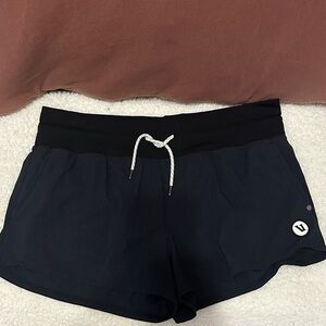 Vuori Navy and Black Athletic Shorts